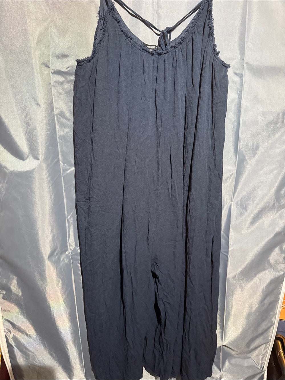 Wishlist Navy Blue Tied-Strap culotte Jumpsuit